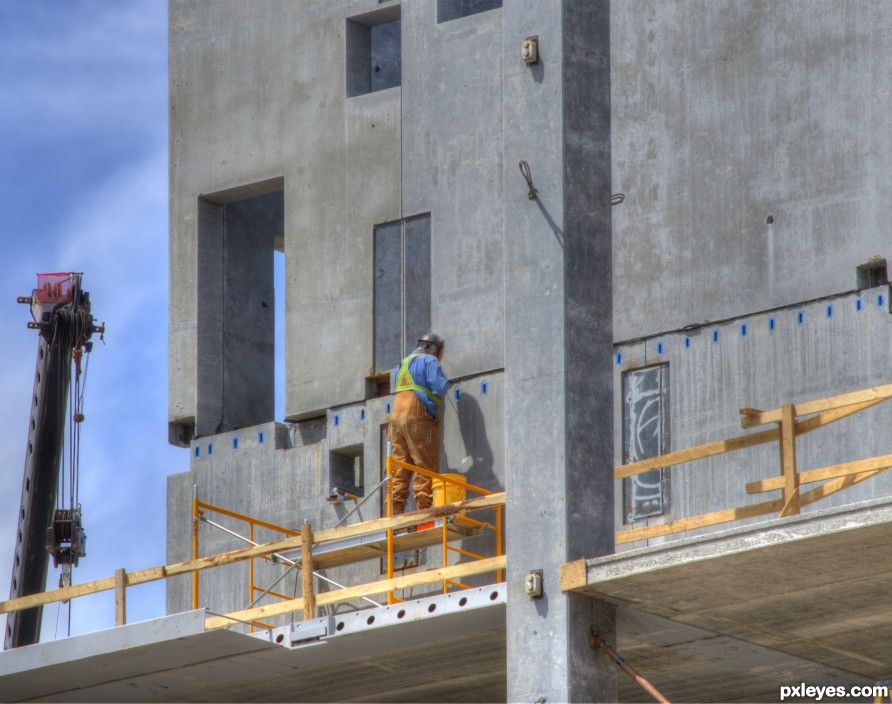 Welder on the Wall