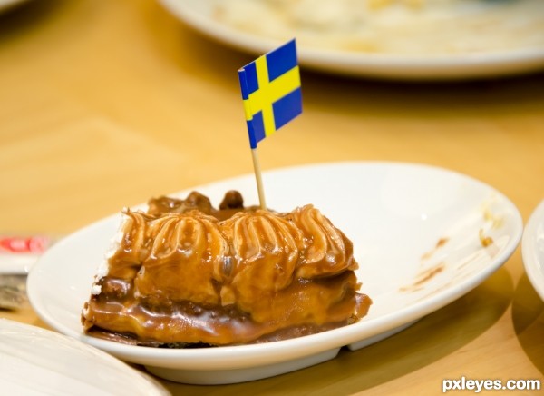 Flag on cake