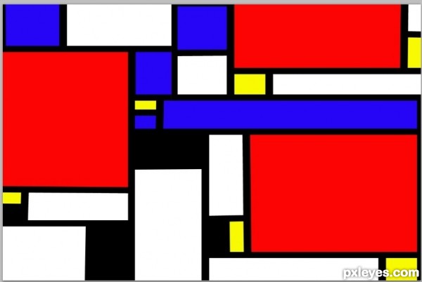 Creation of Pieter Cornelis Piet Mondriaan: Step 3