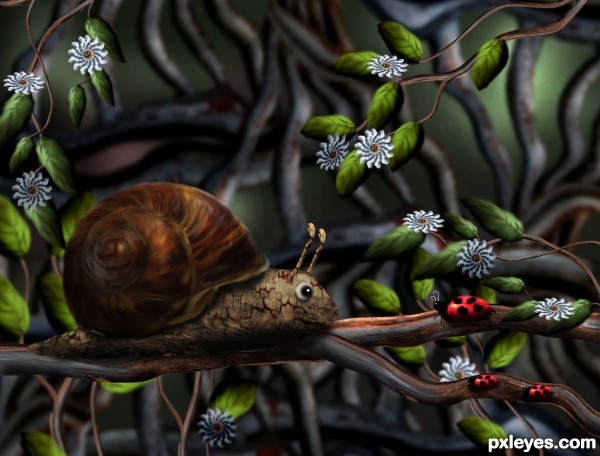 Mr. Snail Day Out photoshop picture)