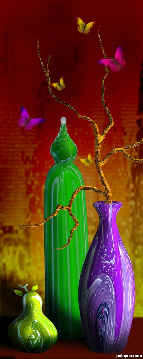 Vases and Butterflies