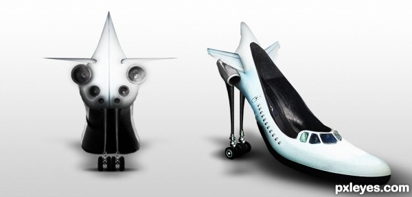 Air Plane Shoes photoshop picture)