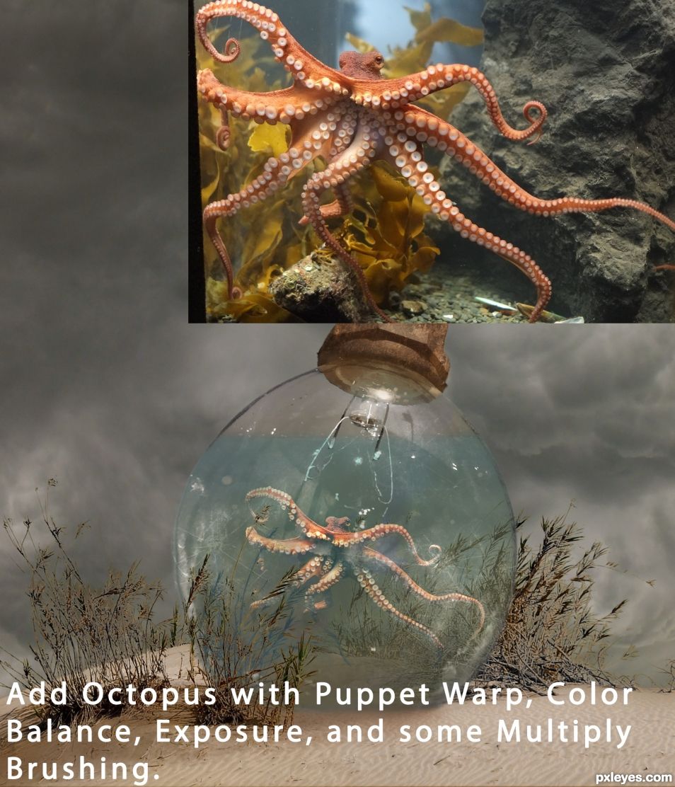 Creation of Octopus in a Bulb: Step 9