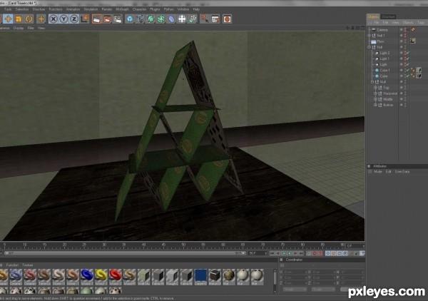 Creation of Card Tower: Step 3