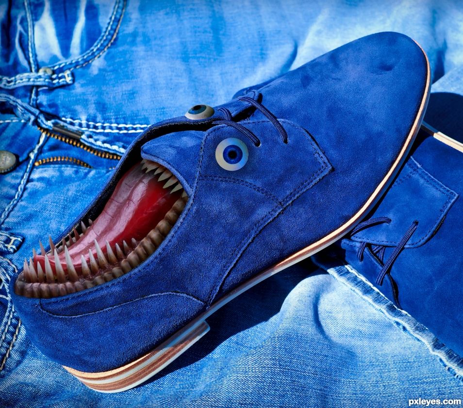 Dont step on my blue suede shoes!