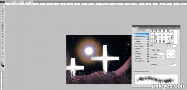 Creation of moon: Step 7