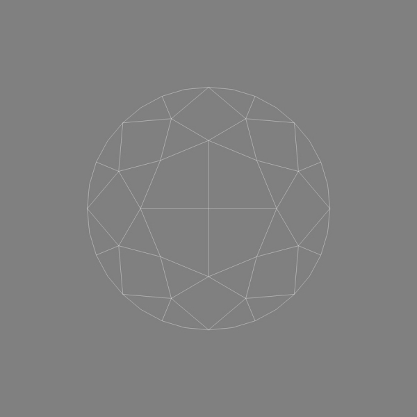 Creation of Diamond - Brilliant round cut: Step 14