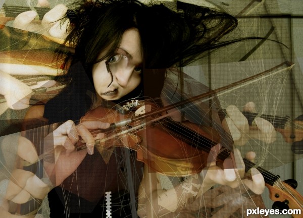 Creation of Girl with Violin: Final Result