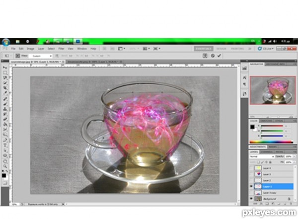 Creation of storm in my teacup: Step 3