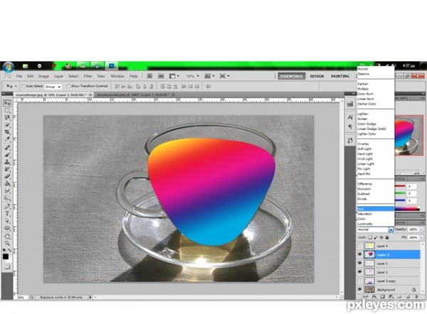 Creation of storm in my teacup: Step 5