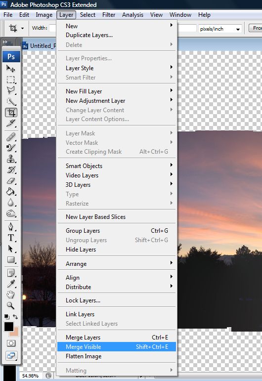 Creation of Psychedelic Sunset: Step 5
