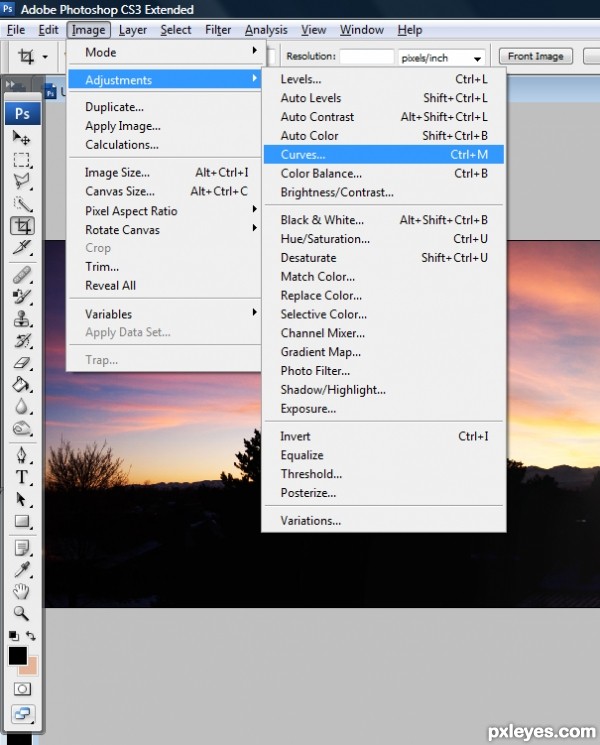 Creation of Psychedelic Sunset: Step 8