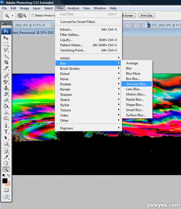 Creation of Psychedelic Sunset: Step 10