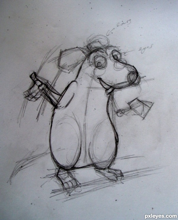 Creation of Ratatouille as a zombie!: Step 3