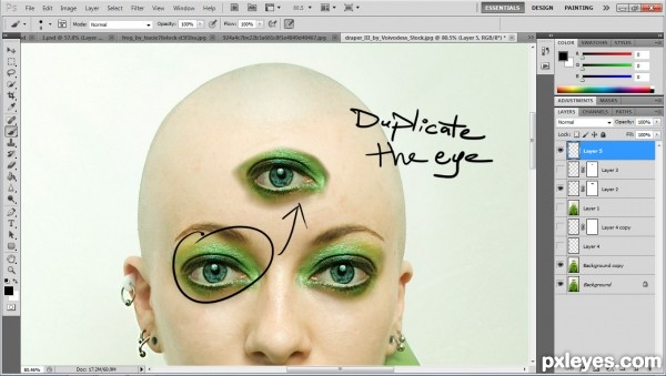 Creation of Portrait of a Cyclop: Step 1