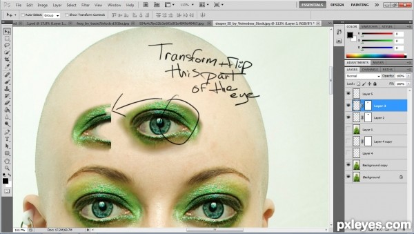 Creation of Portrait of a Cyclop: Step 2