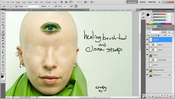 Creation of Portrait of a Cyclop: Step 4