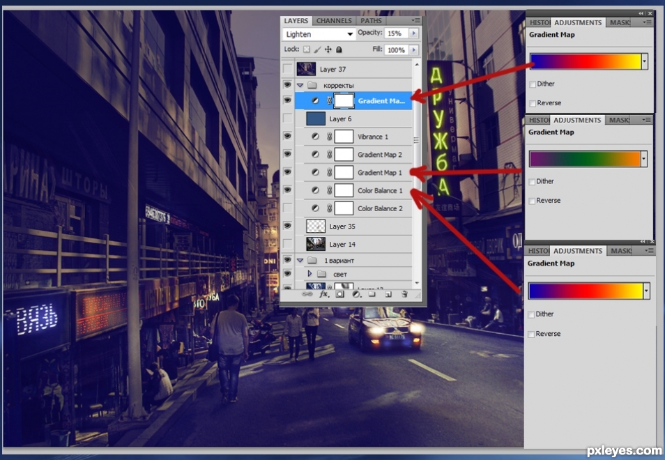 Creation of The alleys of chinese town: Step 6