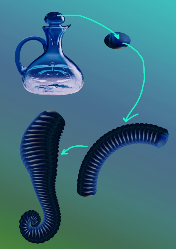 Creation of Sea Horses: Step 3