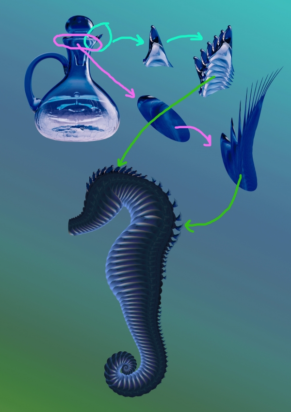 Creation of Sea Horses: Step 4