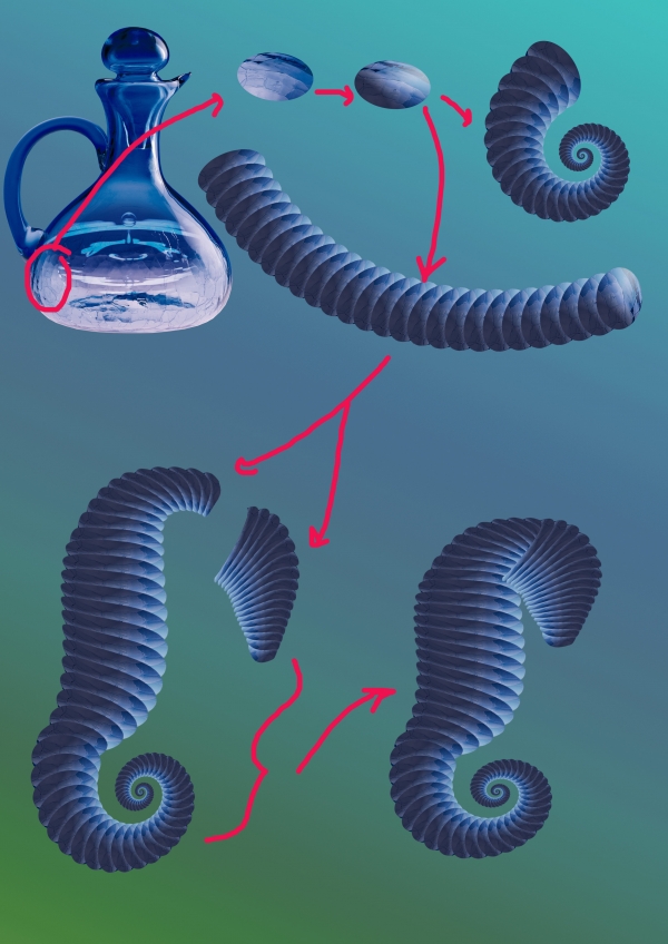 Creation of Sea Horses: Step 6