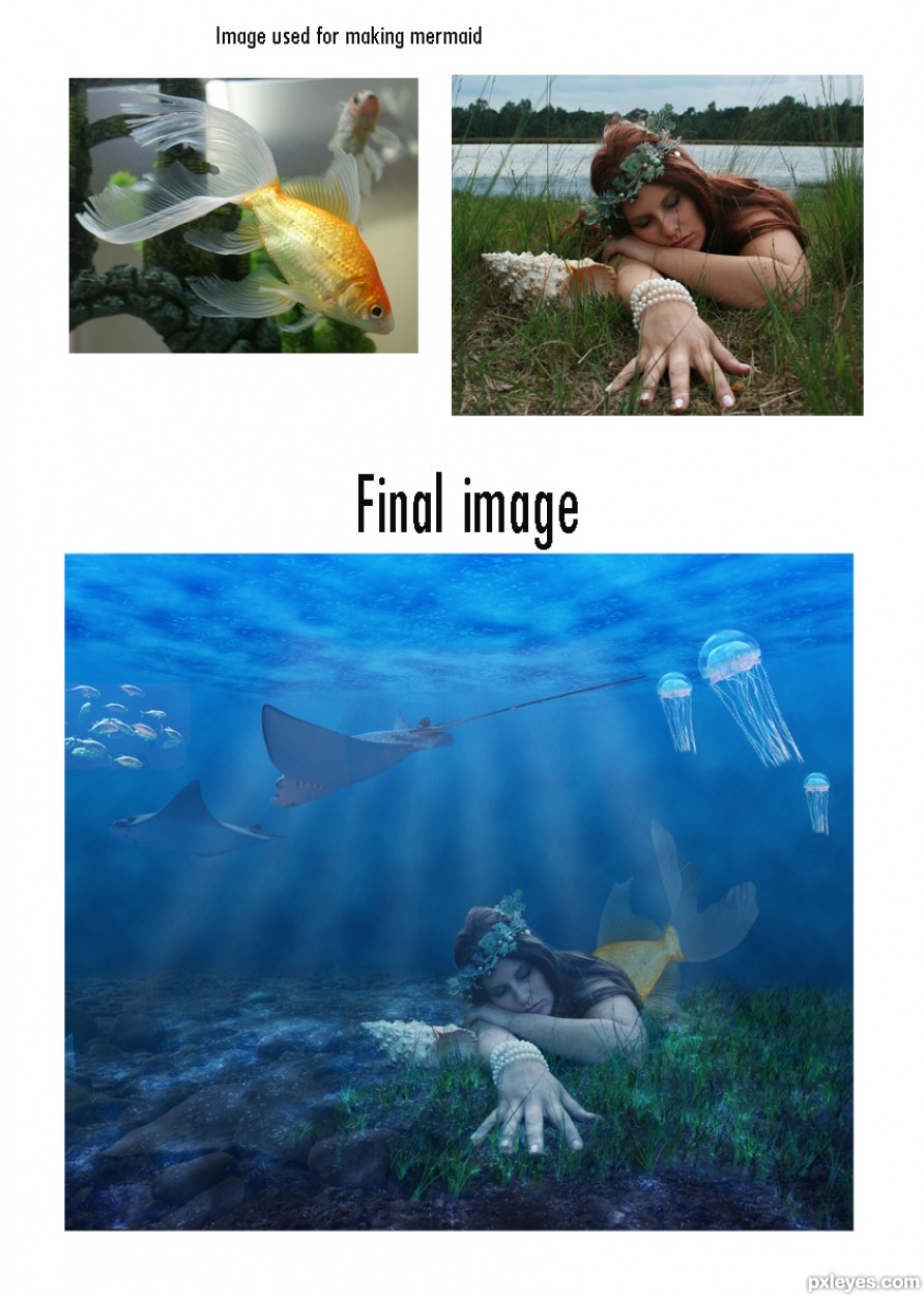 Creation of Sleeping  Mermaid: Step 6