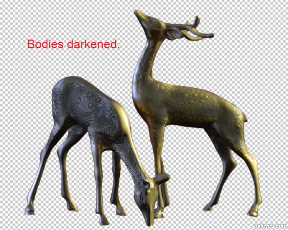 Creation of Deer in the headlights: Step 2