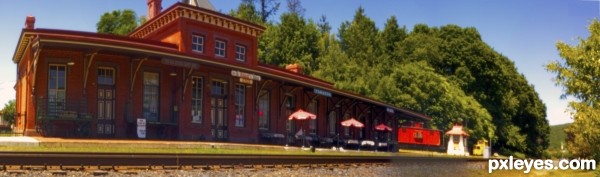 Station Pinhole-Pano photoshop picture)