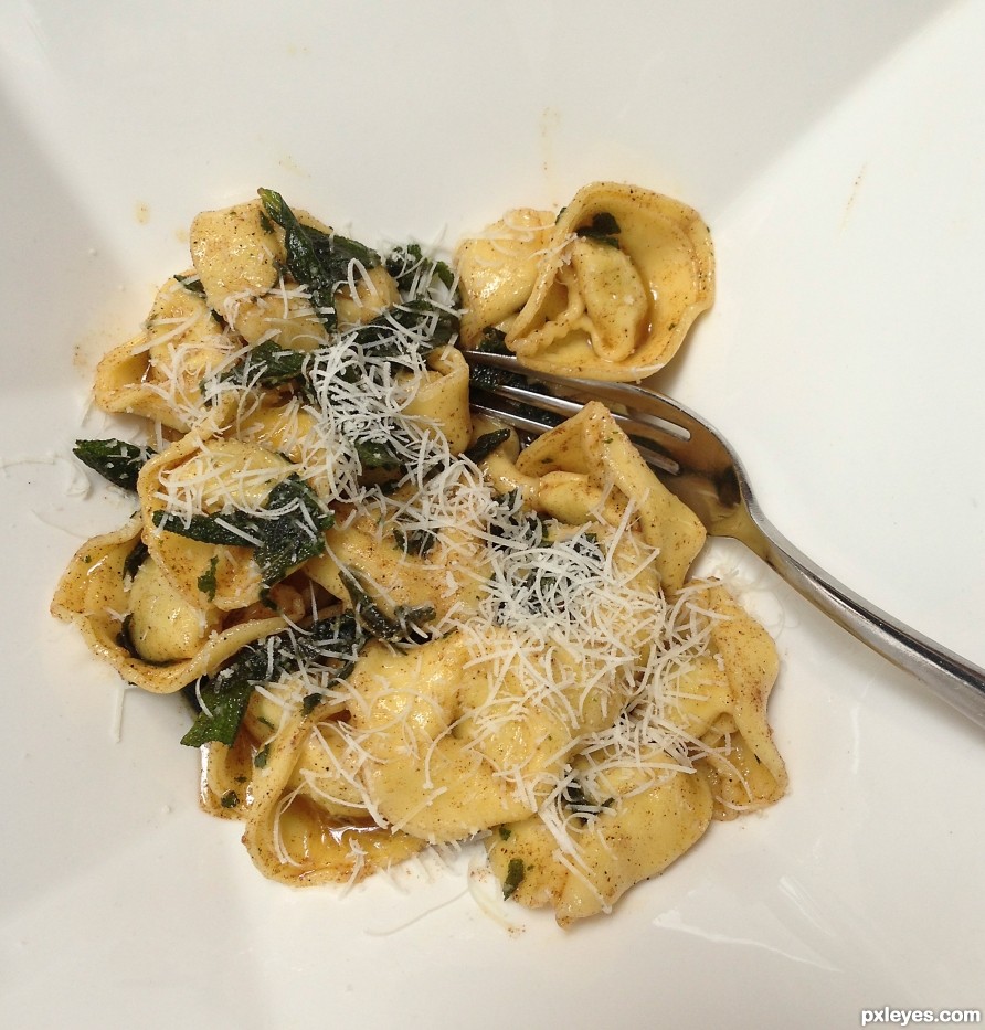 Ravioli with Sage butter