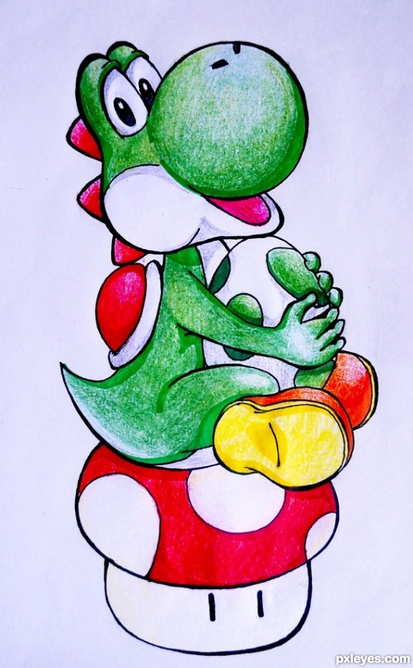 Creation of Yoshi and His Egg: Final Result