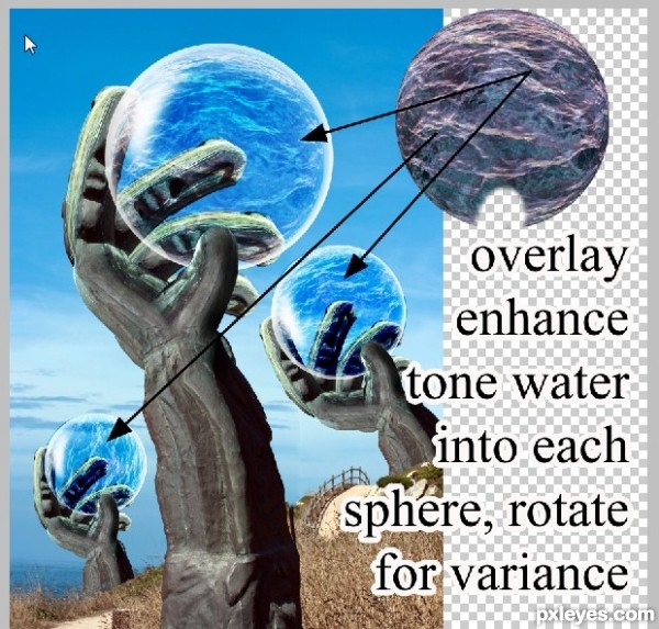 Creation of Throwing the Ocean: Step 9