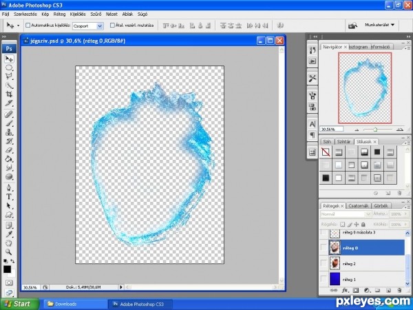 Creation of Ice heart: Step 6