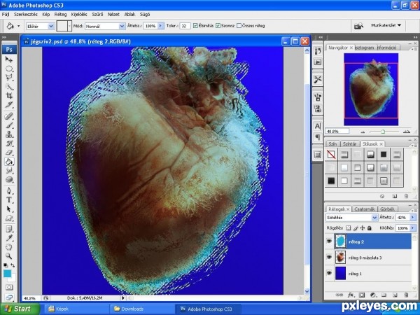 Creation of Ice heart: Step 8