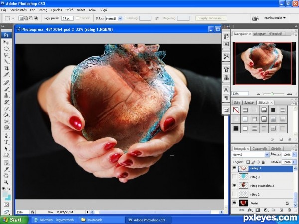 Creation of Ice heart: Step 12