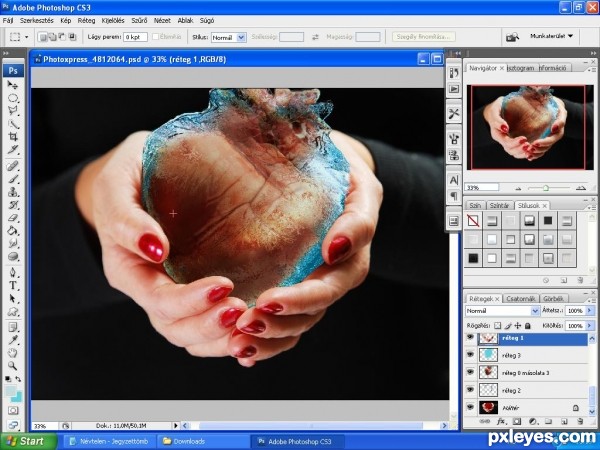 Creation of Ice heart: Step 13