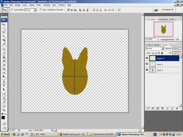 Creation of German Shepherd: Step 1