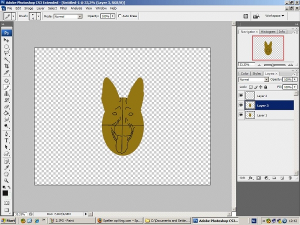 Creation of German Shepherd: Step 2