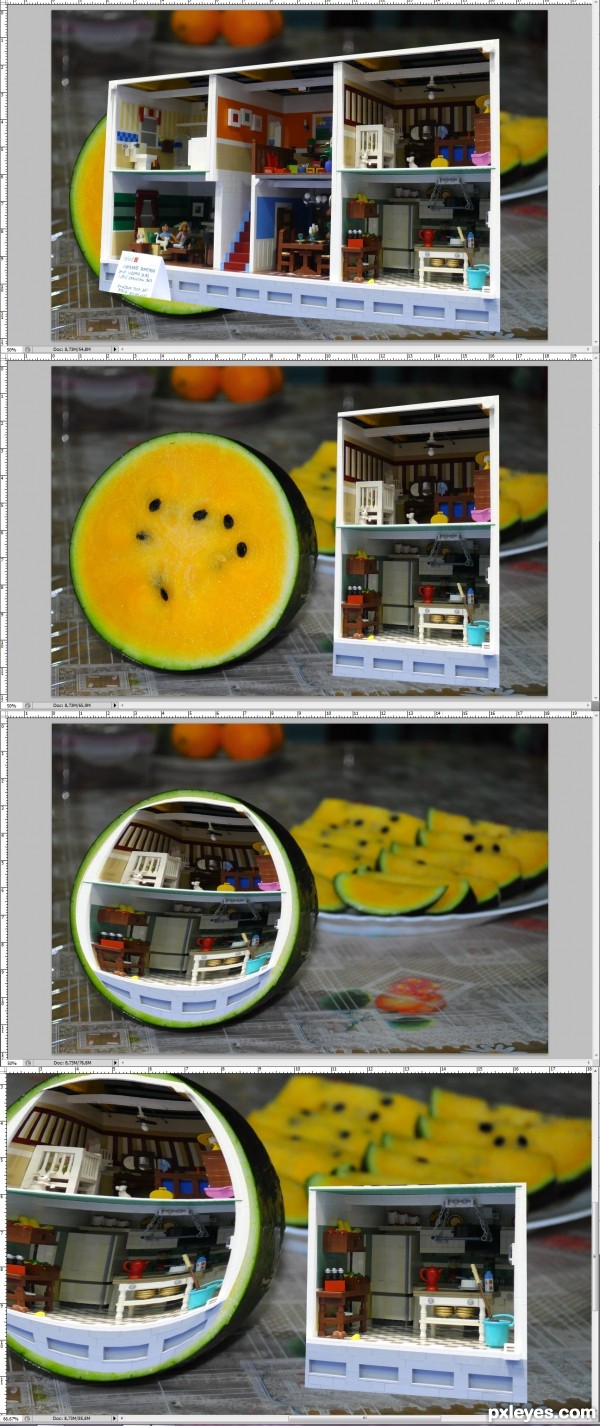 Creation of Inside the melon: Step 1