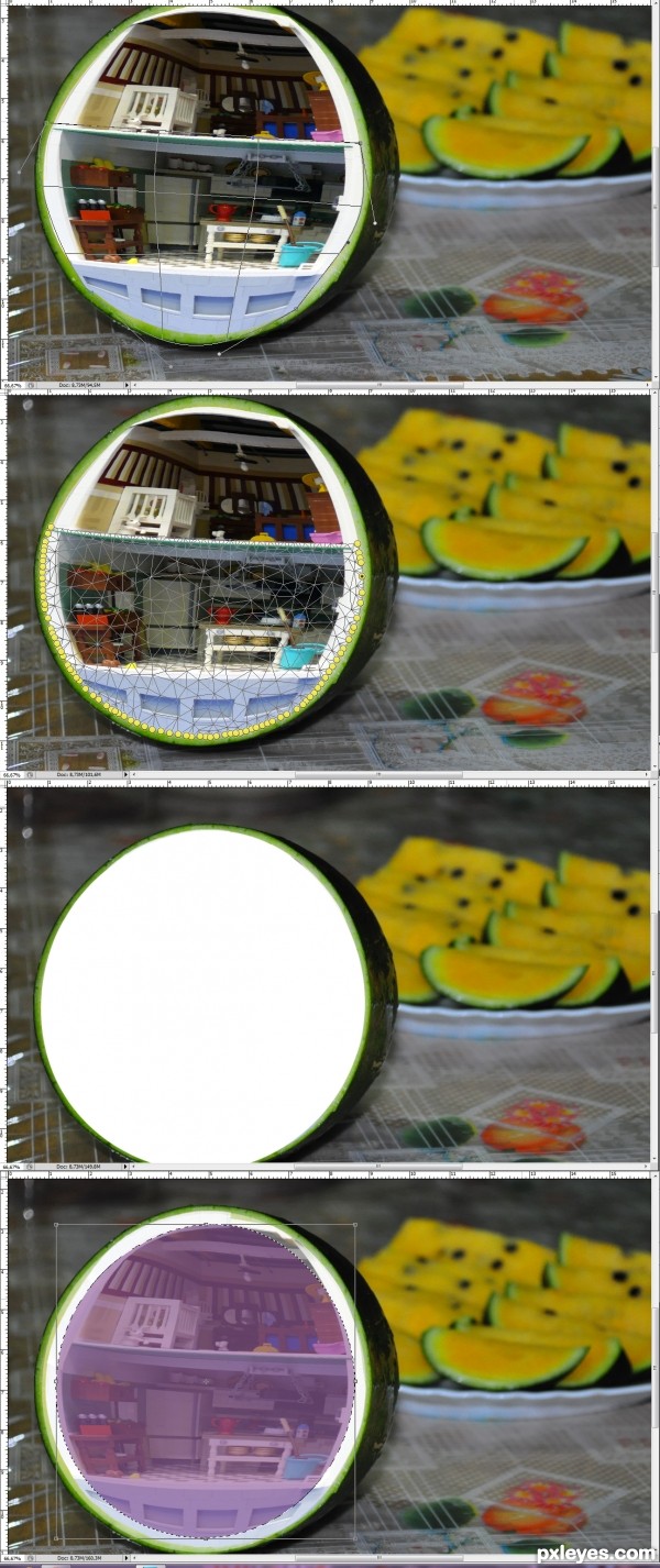 Creation of Inside the melon: Step 2
