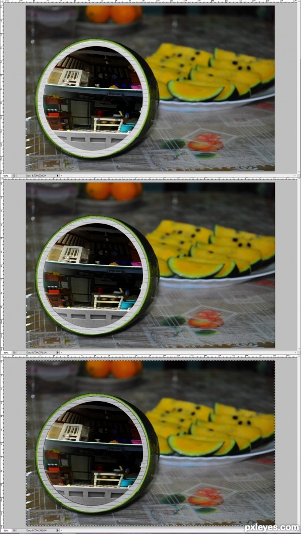 Creation of Inside the melon: Step 5