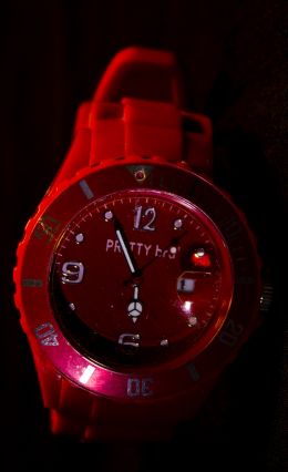 Red wristwatch