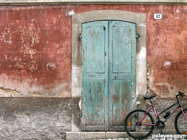 Blue door