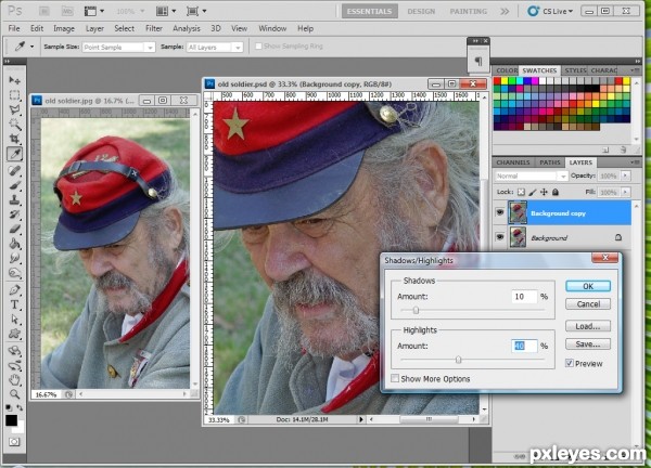 Creation of Old Soldier: Step 1