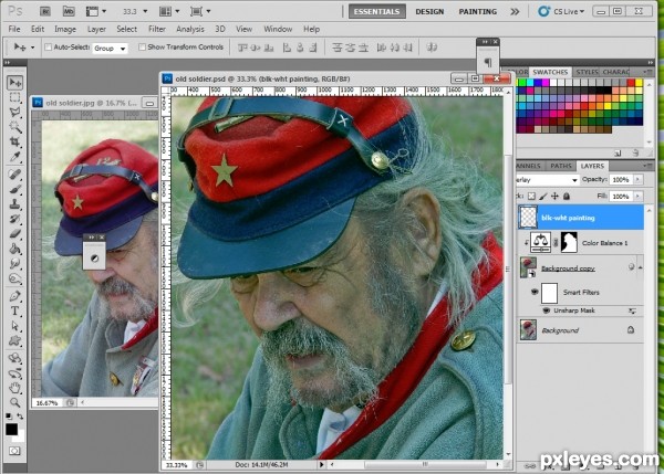 Creation of Old Soldier: Step 3