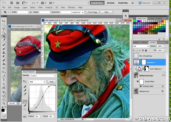Creation of Old Soldier: Step 4