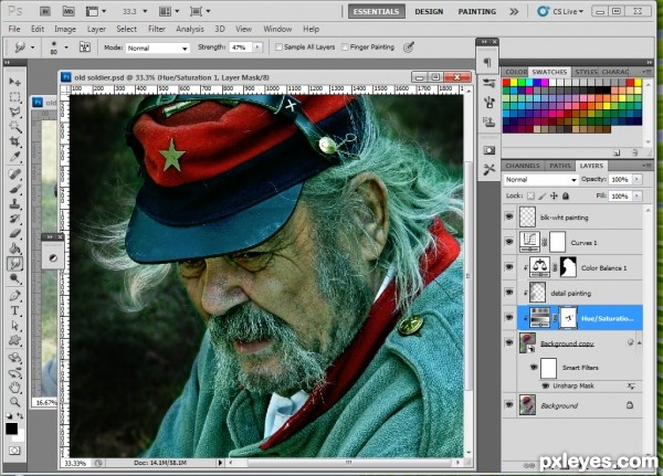 Creation of Old Soldier: Step 5