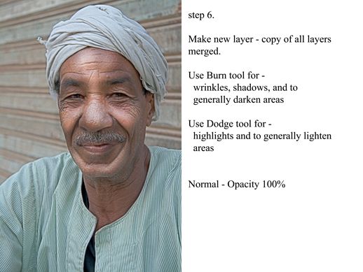 Creation of egyptian man: Step 5