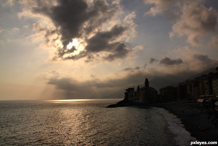 Camogli at sunset