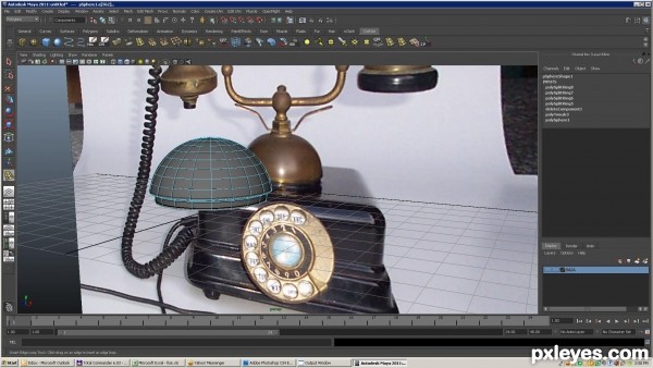 Creation of classic phone: Step 2