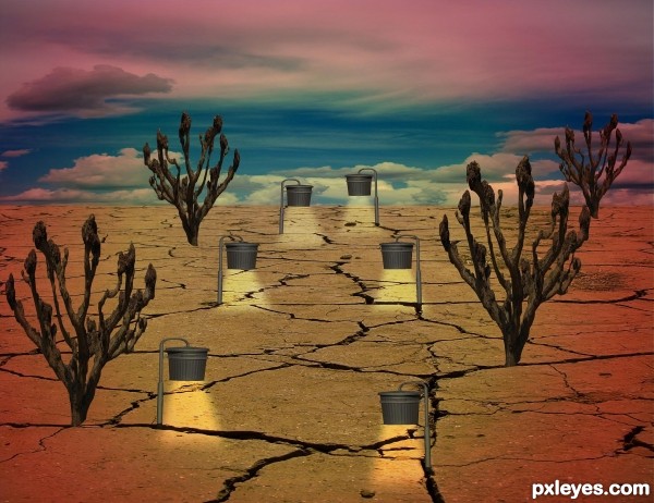 Creation of  dryness: Step 8